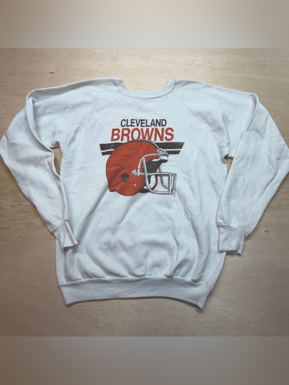 ### Vintage 1980s Cleveland Browns Helmet Crewneck Sweatshirt